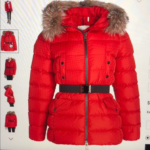 Moncler | Jackets & Coats | Moncler Clion Belted Fox Furtrim Jacket ...